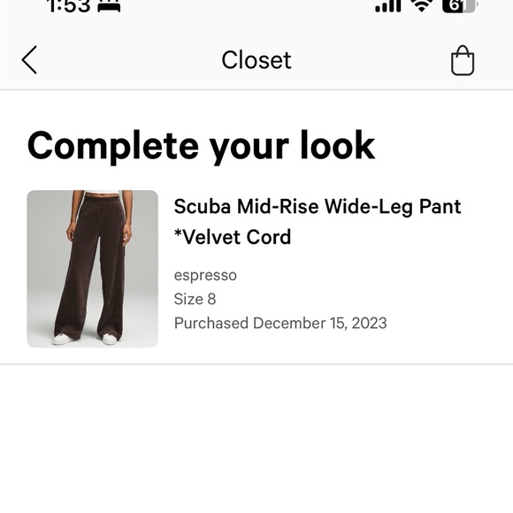 Lululemon Scuba MR Ribbed Wide-Leg Pants - Picture 6 of 8